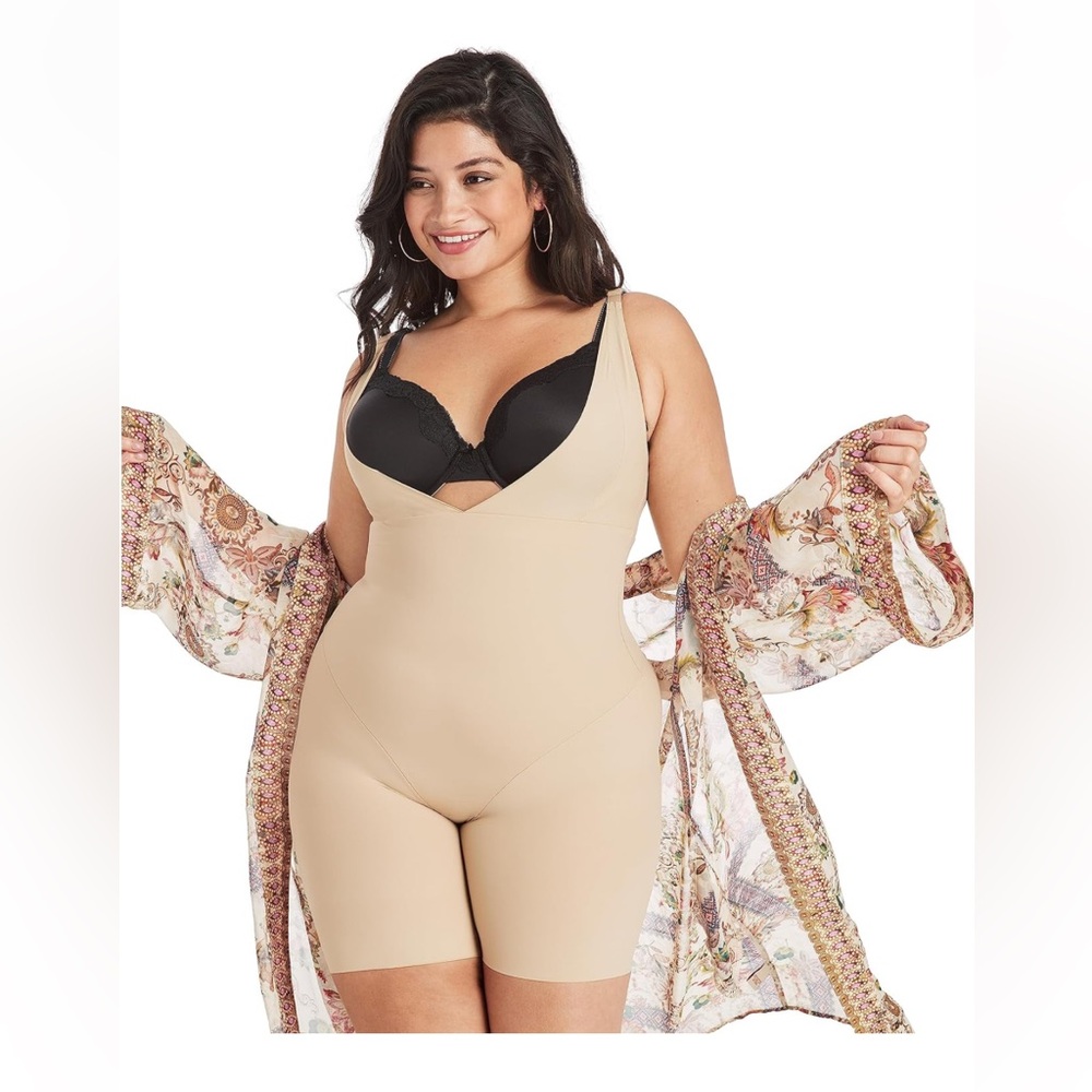 Maidenform Shaping Bodysuit 00874 2XL Ultra Firm Control Beige